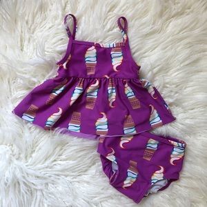 NWOT Hanna Andersson Baby Girls Ice Cream Tankini